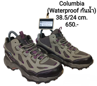 รองเท้ามือสอง Columbia 38.5/24 cm. (Waterproof กันน้ำ)