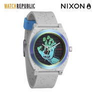 Nixon The Time Teller Santa Cruz White Rubber Analog Quartz Watch For Men NA13675149-00