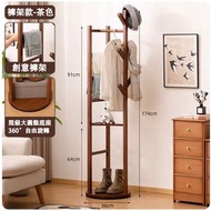 A.ONE - 旋轉衣帽架落地掛衣架置物架（褲架款-茶色）