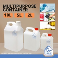 2L / 5L / 10L HDPE Clear Plastic Tank Bottle with Lid for Multipurpose use – Tong Air, Jerry Can, PE