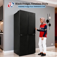 [BEST TODAY] Hisense Peti Sejuk 520L Inverter Refrigerator 4 Door Black Multidoor Fridge冰箱