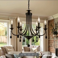 American Luxury Crystal Pendant Light personality Living Room Restaurant Bedroom Kitchen Cafe Bar E1