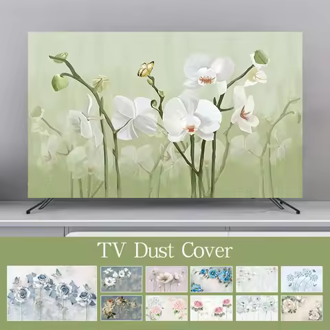 Flower Printed Television LCD TV Hood Dust-proof Cover Universal 32/37/40/45/49/58/75 Inch Household