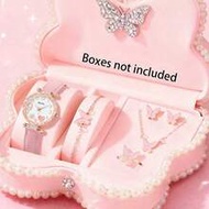 6/5pcs Elegant Girl Exquisite Fashion Fireworks Heart Pattern Dial Quartz Watch, Suitable For Girls 