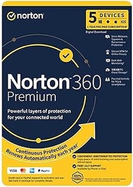 Norton 360 Premium SG 100GB AP 1 User 5 Device - 12 Months Subscription P/N: 21432853