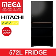 HITACHI R-WXC740KS 572L 6-DOOR FRIDGE (3 TICKS, MADE IN JAPAN)