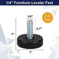 1/4 Inch Threaded Furniture Flat Feet Adjustable Adjustable Feet Table Leg Cabinet Leg Sofa Feet Adj