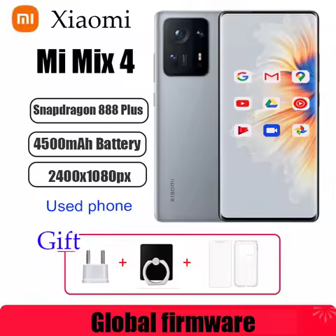 Xiaomi Mix 4 smartphone Snapdragon 888+ 108MP+20MP Camera 6.67" AMOLED Screen 4500mAh Battery used p