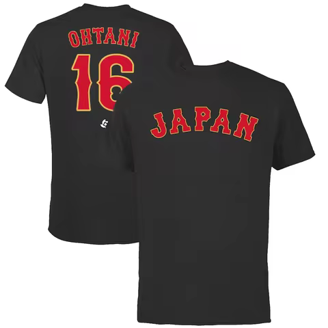 2026 New World Baseball Classic Japan Team Player Custom T-Shirt Unisex Solid Color Cotton Top WBC M