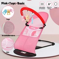 🔥【MY stock】Foldable Baby Bouncer Baby Rocking Chair Rocker With Safety Belt 3-Ajustable Kerusi Goyan