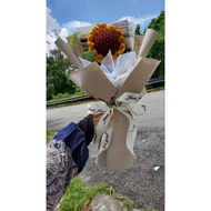 Flower crochet bouquet single bouquet rose crochet sunflower crochet