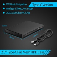 ORICO 2.5 inch HDD Case SATA to USB 3.1 Type C SSD Case 2TB 4TB Hard Disk Drive Box External HDD Enclosure For Samsung Seagate