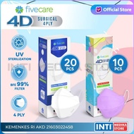 FIVECARE - MASKER 4D SURGICAL 4 PLY | MASKER EARLOOP | MASKER MEDIS