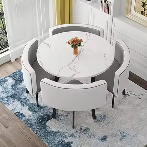 Round Dining Table Set,Kitchen Dining Table Set, Simple Small Round Table,Round Conference Table,Rou