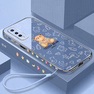 Teddy Bear Case for Vivo V17 Vivo V15 Vivo V15 PRO Vivo V11 Vivo V11i Vivo V11 PRO Vivo V7 PLUS luxury Character pattern silicone straight edge mobile phone case