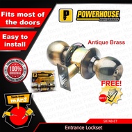 POWERHOUSE Entrance Lockset Antique Brass 587AB-ET •TFM• PHDH