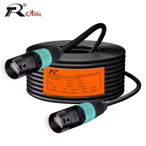 RJ45 Cat.5E/Cat.6A Ethernet Cable Outdoor&Indoor UTP/STP LAN Network Ethercon Extension Cord for LED