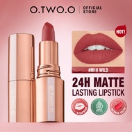 O.TWO.O Matte Lipstick/Gincu Matte 11 Warna/柔霧持色口紅- Long-lasting Non-stick Cup 11 Colours