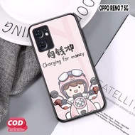 Softcase Glass Kaca oppo A96 A76 Reno 7 4G Reno 7 5G Reno 7z 5G - K05 - Casing hp oppo A96 A76 Reno 