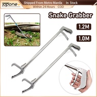 100/120cm Stainless Steel Snake Tongs Reptile Grabber Catcher Wide Jaw Snake Control Pliers Tool