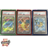 PSA 10 Charizard Venusaur Blastoise ex SR Set Pokemon Card 151 Japanese 185/165 Very Rare Number