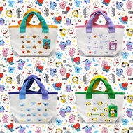 [MINISO] BT21 Collection Contrast Color Printed Shopping Bag Tata Mang Koya Shooky Cooky Chimmy RJ