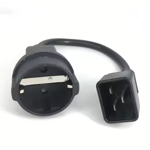 1pcs/lot IEC 320 C20 to EU Schuko CEE7/7 Outlet Socket,connect The Schuko Plug To C19 Receptacle Pow