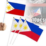 10pcs Small Philippine National Flag Bandila Watawat Pilipinas Flag Philippine Flag Hand Waving Flag
