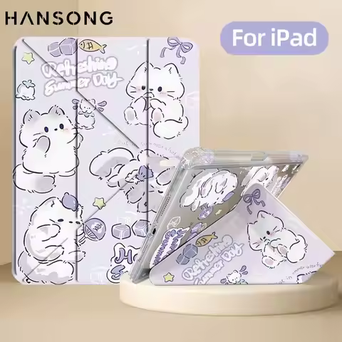 Y - Type Case with Pencil Holder for iPad 10th/11th Gen (A16) 11" /iPad Pro 11" (4/5 Gen, M2/M3/M4) 