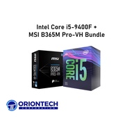 MSI B365M PRO-VH Plus Intel 365 Chipset Motherboard + Intel Core i5-9400F Processor Bundle