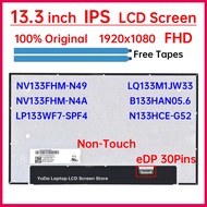 13.3 Inch IPS Laptop LCD Screen NV133FHM-N49 NV133FHM-N4A LP133WF7-SPF4 LQ133M1JW33 B133HAN05.6 N133