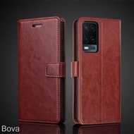 Ốp Lưng OPPO A54 4G Ốp Lưng Có Ngăn Đựng Thẻ Cho OPPO A54 4G Ốp Lưng Lật Bằng Da Pu Ví Cổ Điển Túi Đ