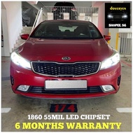 2017 Kia Cerato K3 - H7 H8 6500k White LED Headlight / Fog Light Bulb