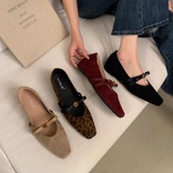 TT Mary Jane Shoes Women's Square Toe Buckle Strap Shoes Women's Shoes