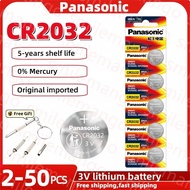 Original Panasonic 2-50PCS CR2032 3V Lithium Battery DL2032 BR2032 5004LC 2032 for watch, toys, car 