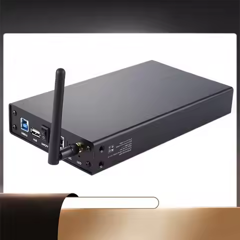 Blueendless BS-U35WF 300Mbps USB 3.0 Wi-Fi Streaming Server 3.5" External Hard Drive HDD Enclosure &
