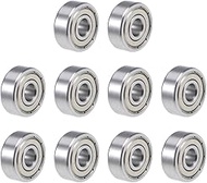 R2AZZ Deep Groove Ball Bearing 1/8-inchx1/2-inchx11/64-inch Shielded Z2 Lever Bearings 10pcs (Size :
