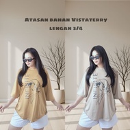 OVERSIZE T-SHIRTS /TOPS Wanita MODERN/TOPS 3 SLEEVES/4 HIJAB TOPS Tshirt
