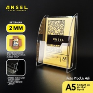 ANSEL Acrylic Brochure Holder / Acrylic Flyer Stand Holder - A5 - Type B Clear