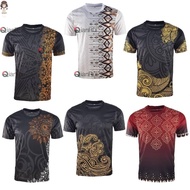 Men T-shirt Batik Design Jersey Material T-shirt Men Jersey Batik [UNK] Size XS-3XL