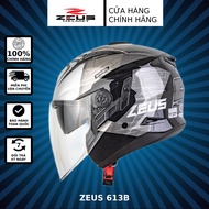 MŨ 3/4 ZEUS 613B SPIDER RED TẶNG MÁI CHE