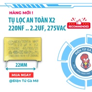 [1 CON] Safety Power Filter Capacitor X2 275VAC Error 10%, 220nF 470nF 680nF 1uF 2.2uF, Pin Distance