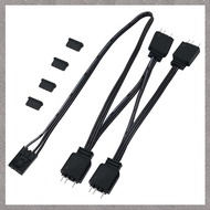 [U L Z R] 1 to 4 ARGB Splitter Extension Cable Connect to 5V 3-Pin ARGB for Corsair Commander Core a