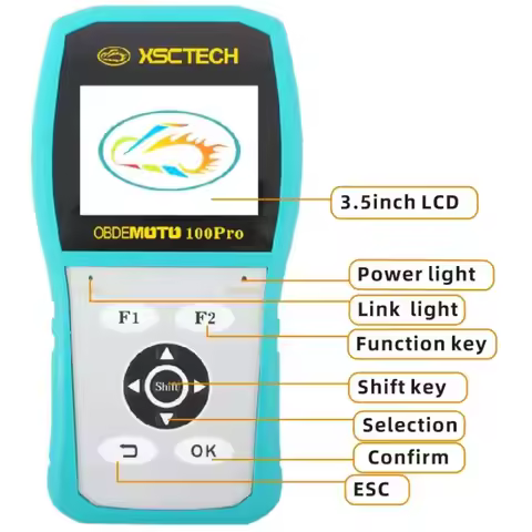 2025/With ECU Remap function MST-100 PRO Handheld Motorcycle Diagnostic Scanner II adapter better th