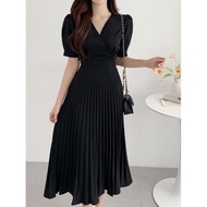 CHURCH midi black dress for woman casual church semi formal dress for woman elegant