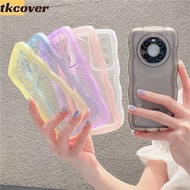 Transparent Shockproof Bumper Phone Casing For Huawei Nova Y90 10Z 7 SE 4 3 P20 Pro P30 Lite Clear Color Silicone Camera Protection Cover Wave Case