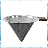 [W F S B] Stainless Steel Pour over Coffee Dripper Paperless Reusable Metal Coffee Filter 300 Mesh S