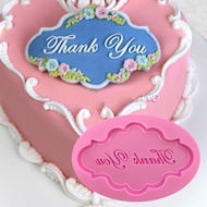 4d silicone jelly mold thank you letter (Size read description)