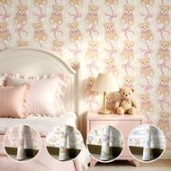 1 Roll Cute Cartoon Bear Self-Adhesive Wallpaper, Playful Natural Children's Room Wallpaper, Waterpr