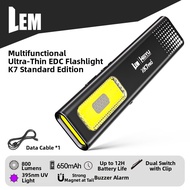 LEM | Portable Ultra Thin Strong Light Rechargeable Flashlight